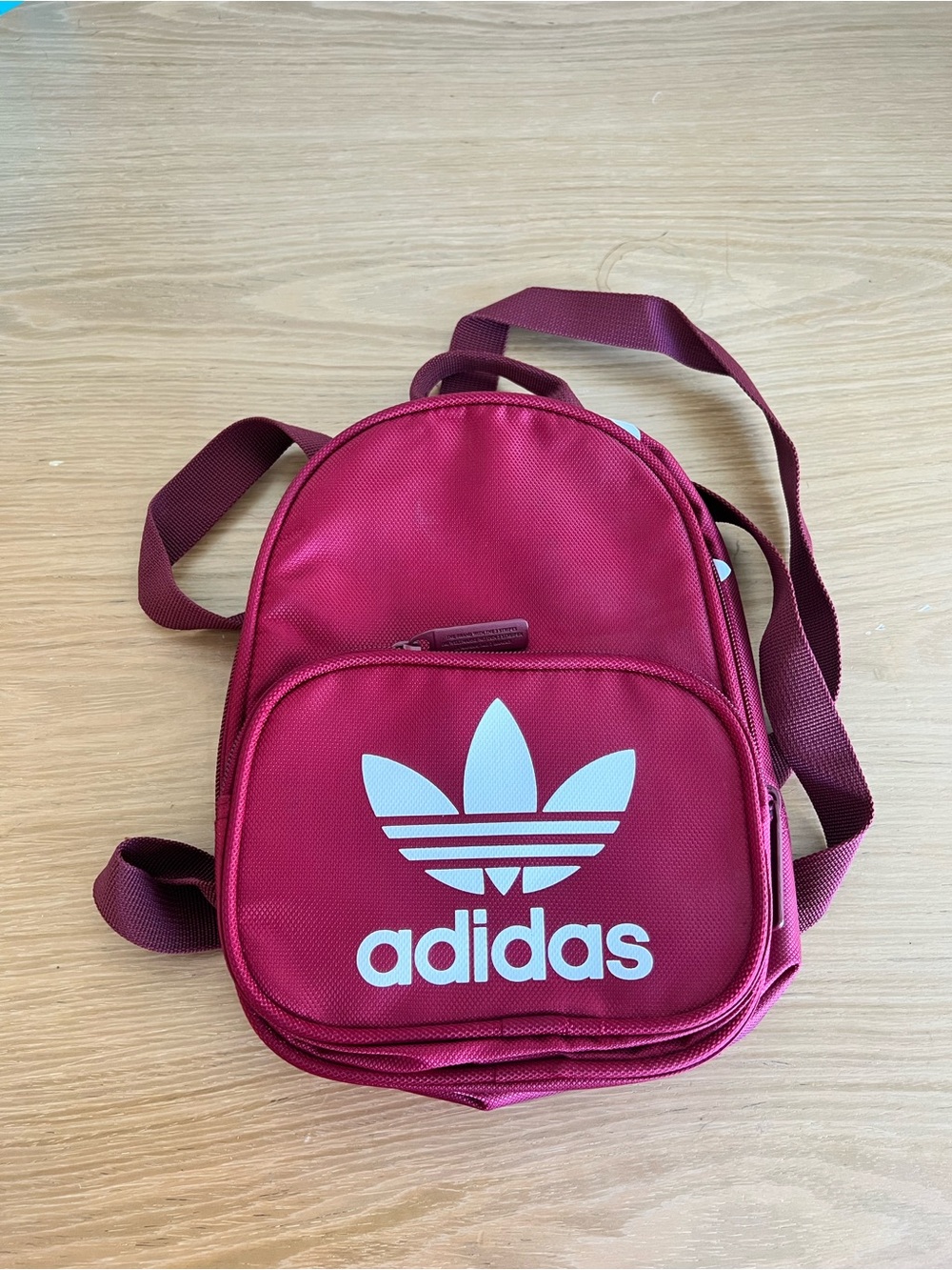 Adidas Burgundy Mini Backpack